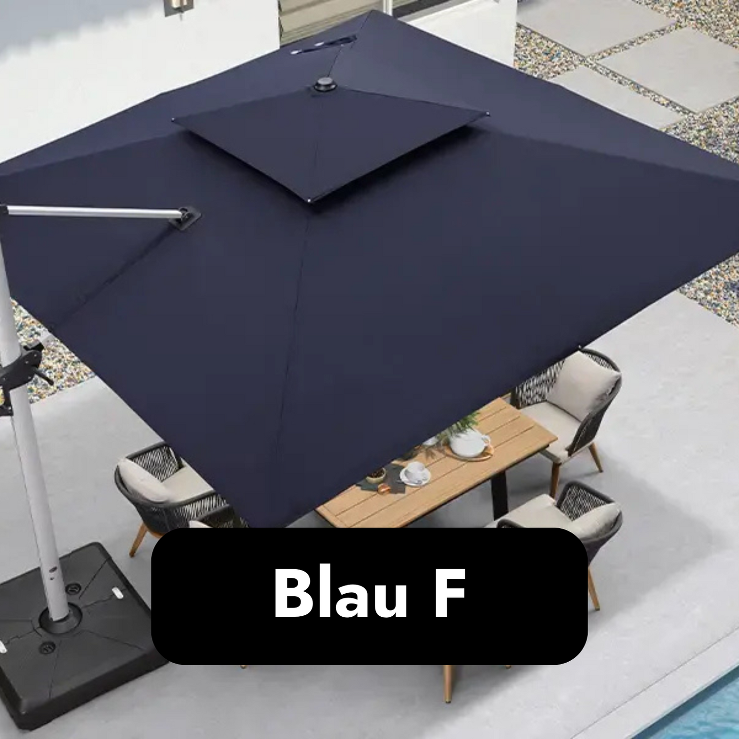 SolunaGlow™ Parasol LED solaire déporté