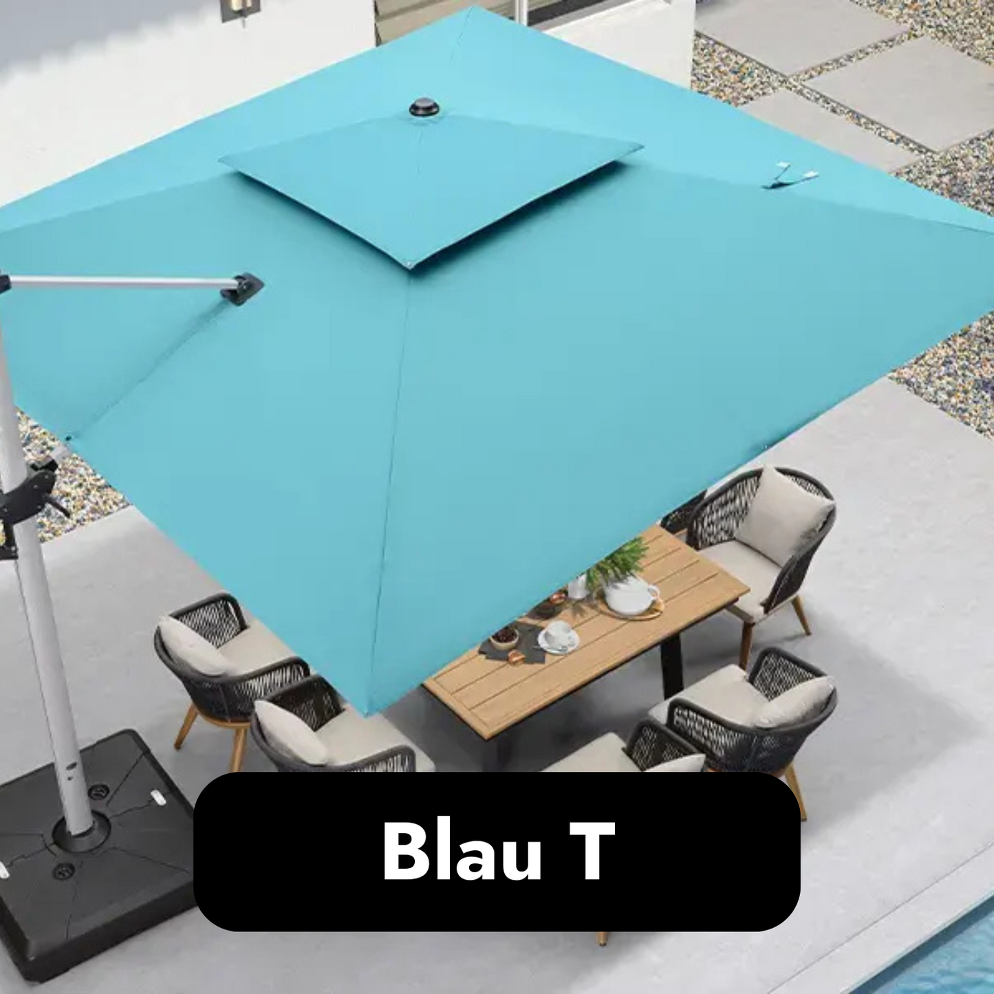 SolunaGlow™ Parasol LED solaire déporté